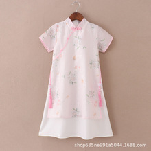 2025女童中大童新款中国风旗袍小童连衣裙六一表演服汉服亲子装潮