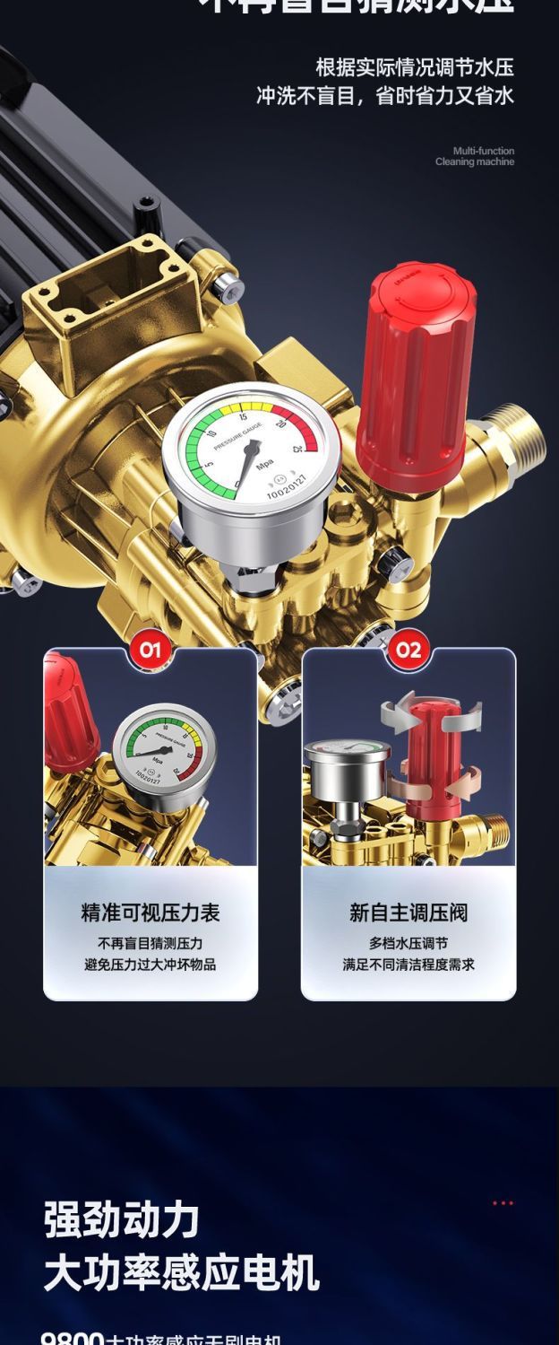 Delixi Car Washing Machine, a Household 220V High-Pressure Water Gun with High Power, New Model Pump, Portable and Powerful for Cleaning Surfaces