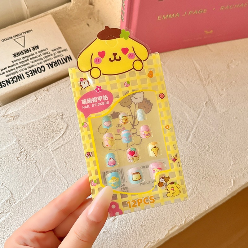 Niños parches de uñas super lindas chicas lindas usan pegatinas de dibujos animados de uñas seguras desmontables parches de uñas al por mayor image 30