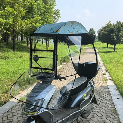 Elektromobil üçün ön şüşə çətiri (günlük) electric scooter and motorcycle sliding - sliding-window-pink-green-orange-semi-enclosed-model-suitable-for-vehicles-with-rearview-mirrors