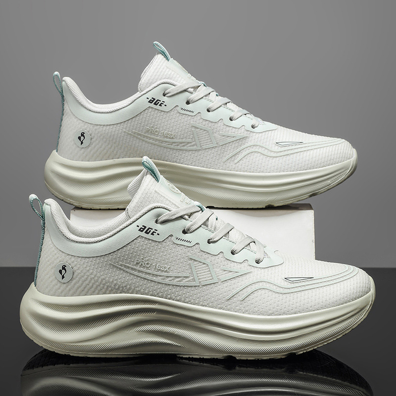 Woodpecker Breathable Running Shoes Men's Sports Casual Shoes Trendy Spring and Autumn Lightweight Deodorant Soft Sole New Trendy Shoes