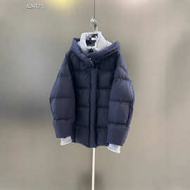 2025秋冬新款 高级百搭 简洁大气 温暖舒适撞色领设计鹅绒服批发