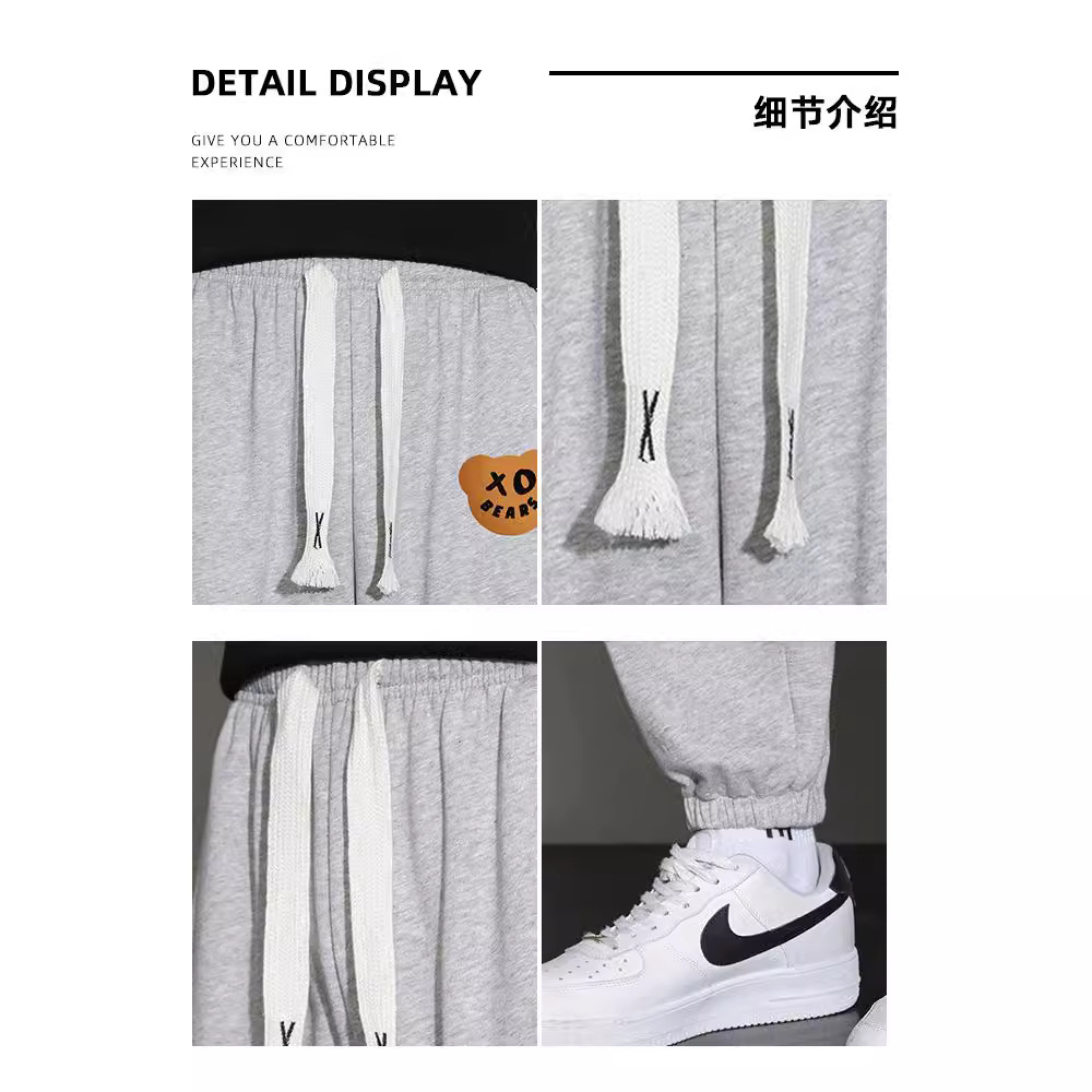 Pantalones de los hombres de primavera y otoño de la marca de moda Suelta todo el Partido tobillo atado pantalones de chándal Oso Otoño 2023 nuevos pantalones casuales deportivos