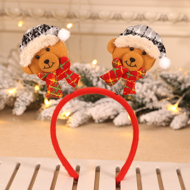 新しいクリスマスパーティーショー装飾子供のギフトクリスマス用品ヘッドバックルヘアフープ組み合わせメーカー卸売|undefined