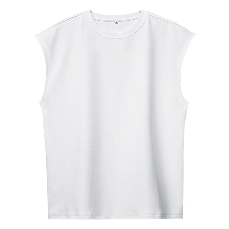 Muscle Brothers Men's Loose Vest Cotton Moisture-Wicking Sports Casual Running Basketball Training Top Solid Color