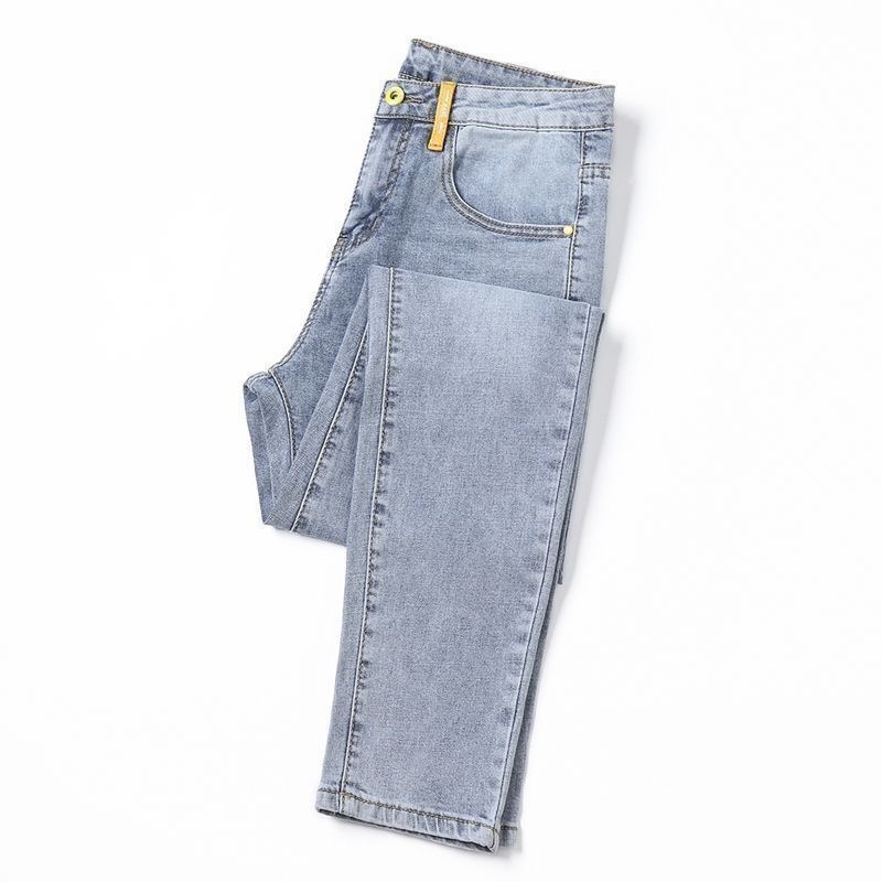 2024 Spring and Autumn New Korean Style Trendy Jeans for Men, slim fit straight tube versatile micro cone fashion casual_voghion.com