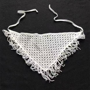 New Internet Popular Hot Girl Style Hollow Tassel Triangle Towel Women's Dual-use Lace-up Stylish All-match Waist Towel Fart Curtain for Summer