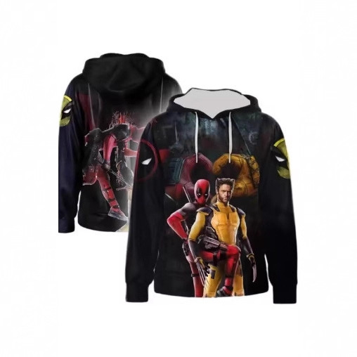 Wolverine Deadpool Marvel 3D Printed Sports Men's Hoodie Street Outdoor Loose Harajuku Autumn Hooded Sweatshirt