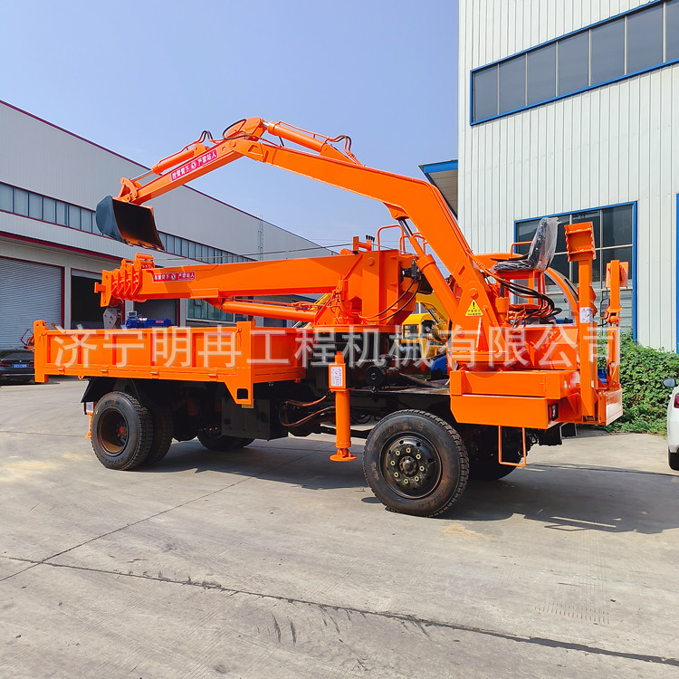 市政园林绿化农用吊挖一体机四驱两头忙省时省力操作吊装挖掘机械