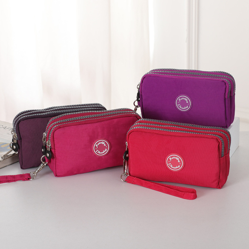 Three-Layer Zippered Coin Purse, Lightweight Waterproof Clutch Bag for Mobile Phone, Key Holder, Mini Bag, Mom-Style Money Bag Three-Layer Zippered Coin Purse, Lightweight Waterproof Clutch Bag for Mobile Phone, Key Holder, Mini Bag, Mom-Style Money Bag