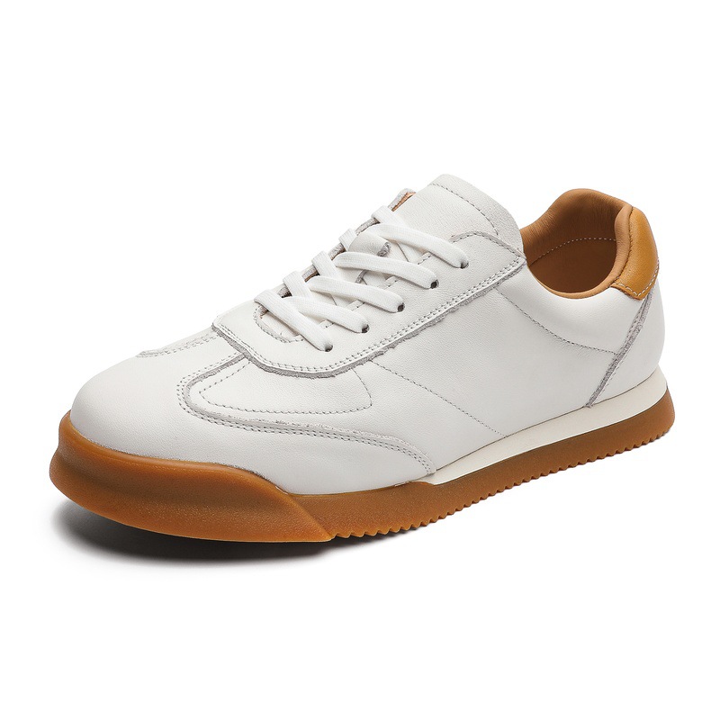 [Cuero de vaca de cabeza] Nuevos zapatos de cuero genuino de moda de Dexun Agan transpirables deportivos casuales