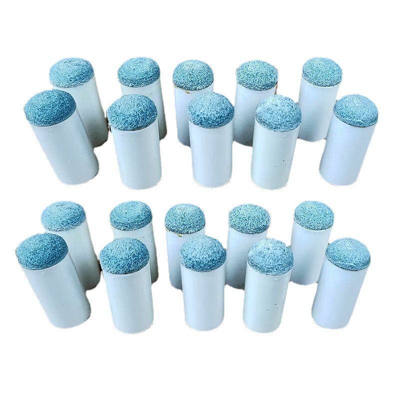 Tubo de nylon de cuero cubierta de la cabeza de billar varilla de cuero cubierta de la cabeza de la pistola tapa de billar Accesorios marrón azul Pini