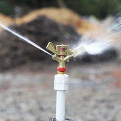 4 points zinc alloy rocker nozzle DN15 lawn rotating 360 degree swing sprinkler irrigation metal double spray 6 points