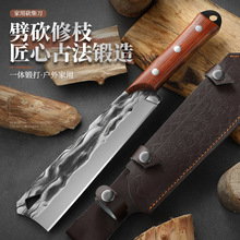 家用砍柴刀加厚锻打砍骨刀户外砍树劈柴野营开山农用刀龙泉剁骨刀