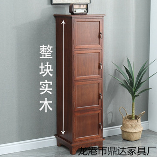 Dx Special Offer Solid Wood Bucket Cabinet with Door Large Capacity Storage Cabinet Household Multifunctional Storage Cabinet Simple Bookcase Balcony Corner