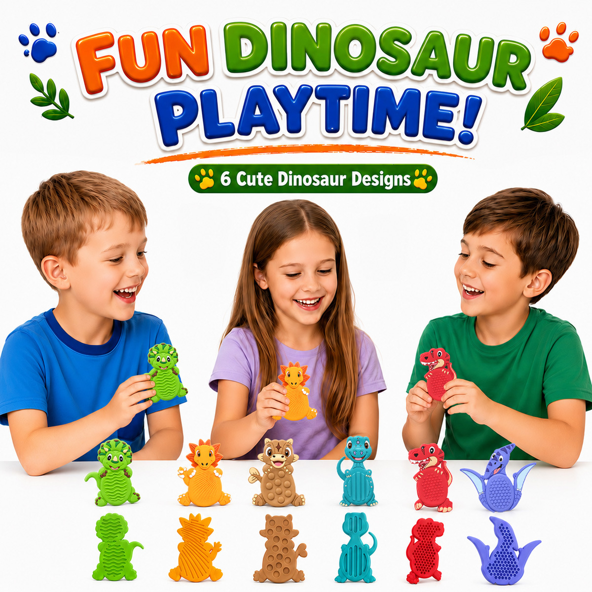 Nuevo producto transfronterizo dinosaurio de silicona juguetes de descompresión de los sentidos de los niños Piedra para aliviar la ansiedad de los niños pellizco pellizco