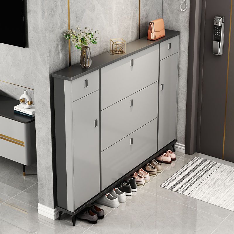 zsr modern light luxury tipping shoe cabinet ultra-thin hall cabinet Italian style simple economic door space saving home door