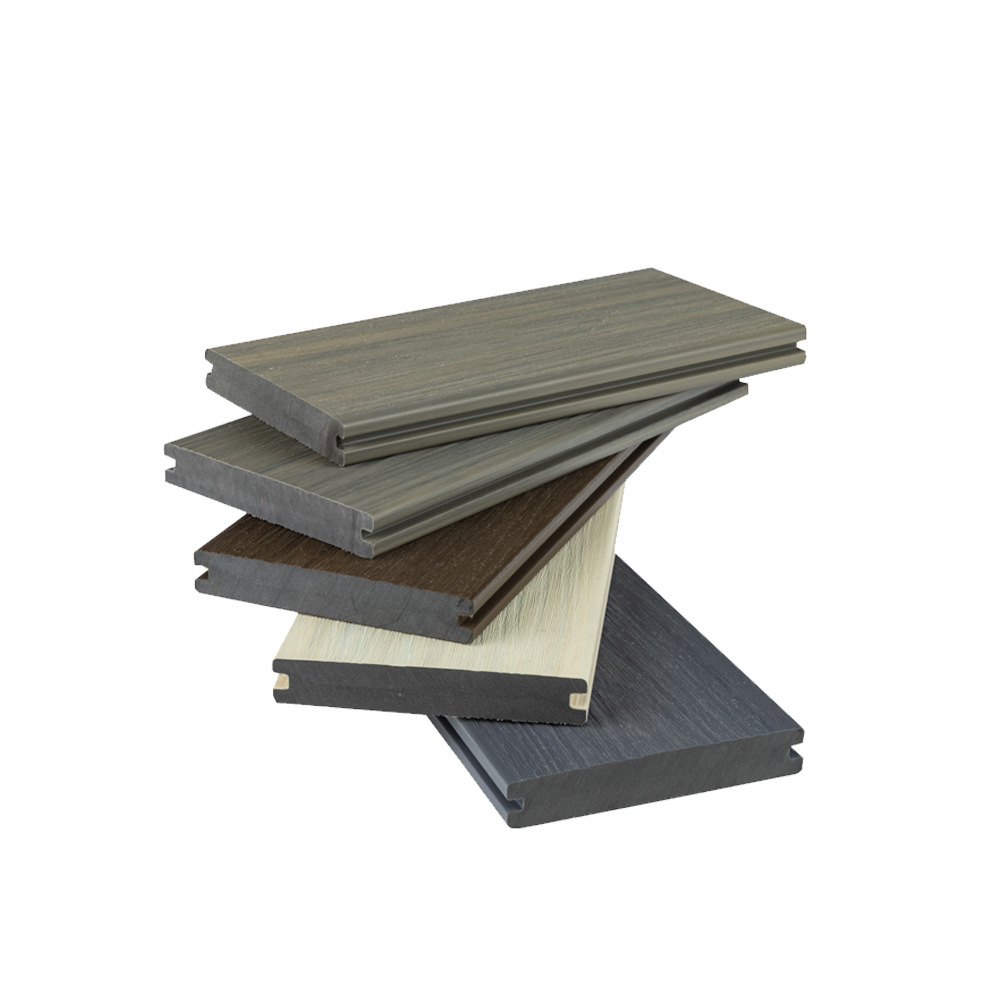 Piso Sólido Coextruido de Madera Plástica WPC 138x23 mm Antideslizante Anticorrosivo para Exteriores y Jardín