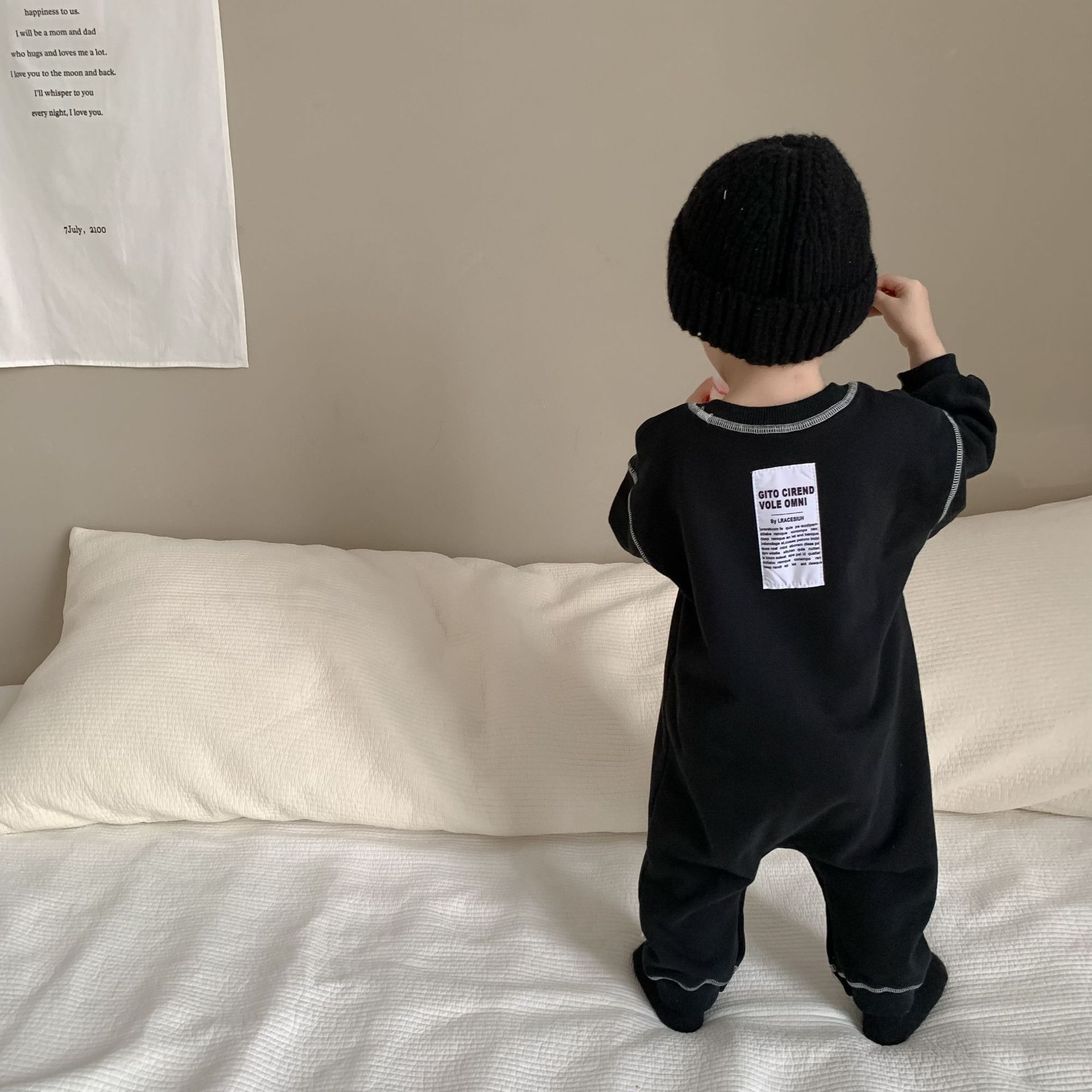 Bebé ropa de otoño, bata de bebé, ropa de otoño coreana para niños, 2025 otoño nuevo bebé bolsa de ropa de montaje
