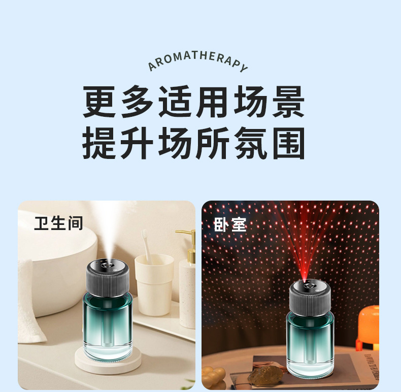 Car Aromatherapy Car Perfume Star Top Car Intelligent Incense Sprayer Spray Creative Decoration High-end Car Supplies