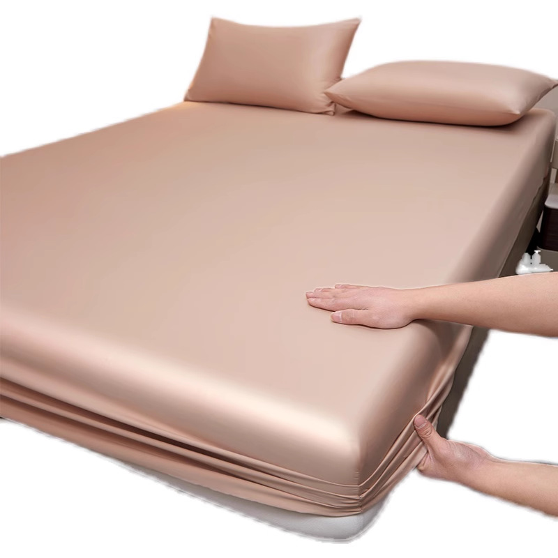 100 sábanas de algodón de fibra larga de una sola pieza de algodón de algodón de alta gama cubierta protectora de colchón grueso 2025 nuevo 3