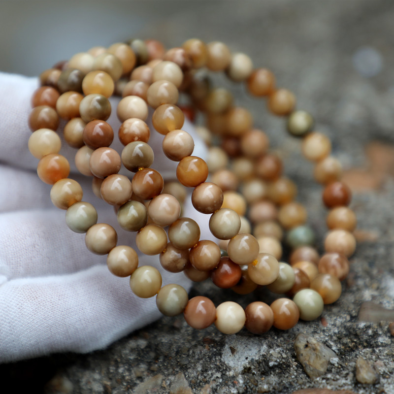 8mm Round Bead Dragon Spine Bodhi Multi-Circle Bracelet, a New Favorite among Collectors, Aged Seed Jade Dragon Spine Bodhi Bracelet