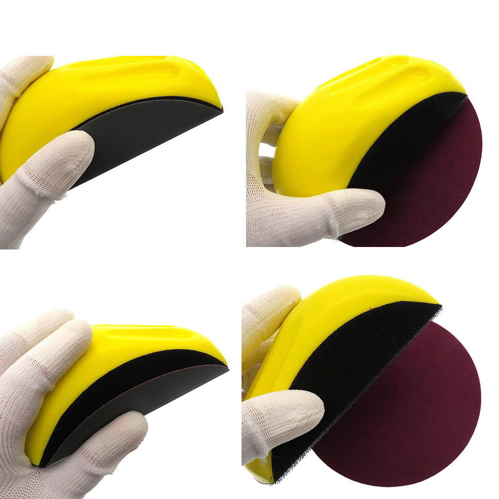 Disco de pulido manual, disco autoadhesivo, espuma PU, disco de pulido amarillo cilíndrico, suave y duro, moderado y fácil de limpiar. image 3