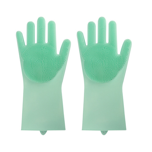 Silicone Dishwashing Gloves, Brush Washing Laundry Thick Kitchen Housework Gloves