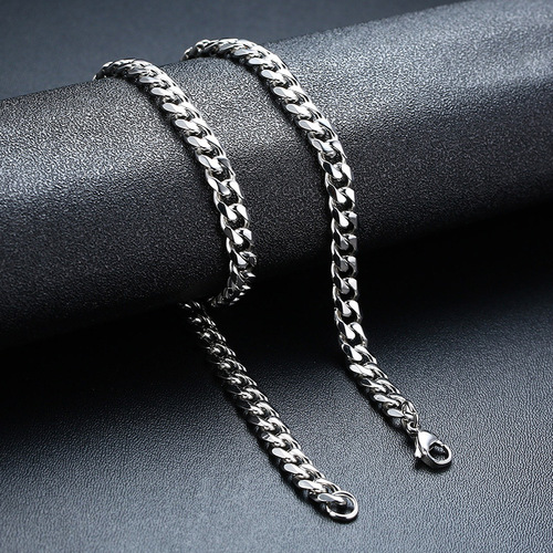 Hiphop men's trendy thick stainless steel necklace titanium steel Cuban sweatshirt chain women's choker sweater clavicle NC-529