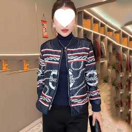 时尚夹棉短外套春季新款宽松休闲轻薄立领棒球服洋气夹克上衣