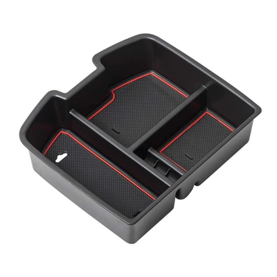 Suitable for Chevrolet 07 armrest box storage box GMC Sierra 1500 multifunctional storage box (Armrest box) - ab033-chevrolet-red-pad