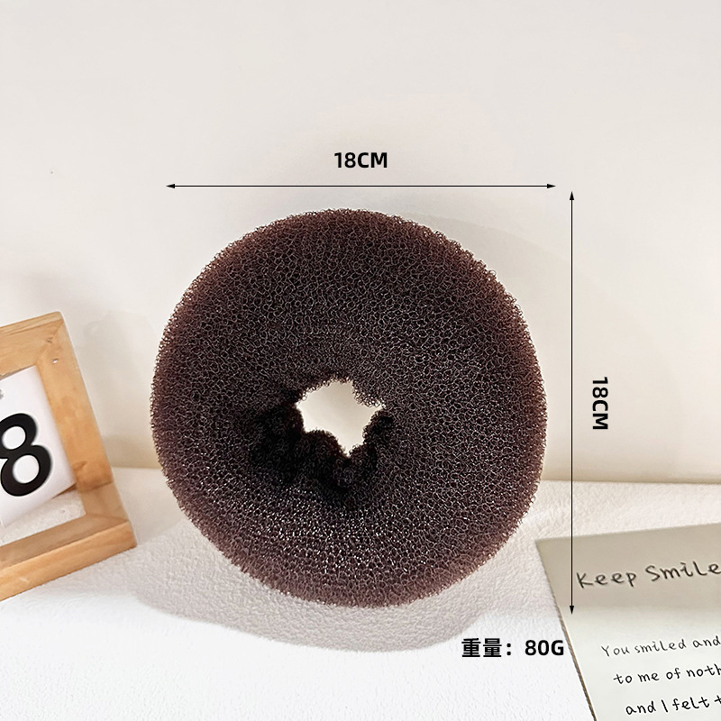 Platillo de rosquilla, mujer perezosa, lazo para el cabello con cabeza de bola esponjosa, artefacto para niños, tocado de capullo, accesorio para el cabello coreano