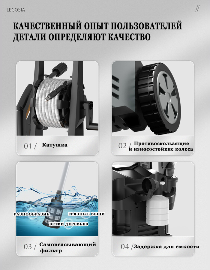European standard household car washer, high pressure portable water gun
