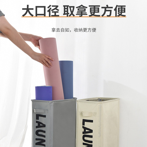 Oxford cloth single grid dirty clothes basket clothing storage box can be used to store sundries in the bedroom.