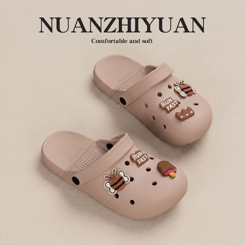 Nanbowan Summer Cute Little Bee Closed-Toe Sandals for Women, Non-Slip New Beach Clogs for Outdoor Wear Nanbowan Summer Cute Little Bee Closed-Toe Sandals for Women, Non-Slip New Beach Clogs for Outdoor Wear