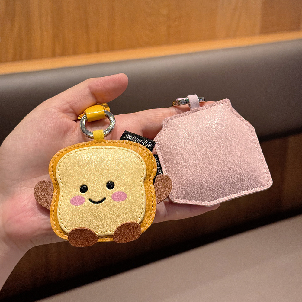 Personalizada serie gourmet llavero de automóvil lindo dibujo animado colgante de cuero bolsos para hombres y mujeres joyas pequeños regalos transfronterizos