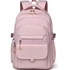 ソリッドカラーの多用途学生スクールバッグバックパック 15.6inch オックスフォード布中学生大学生バックパックレジャー旅行バッグ