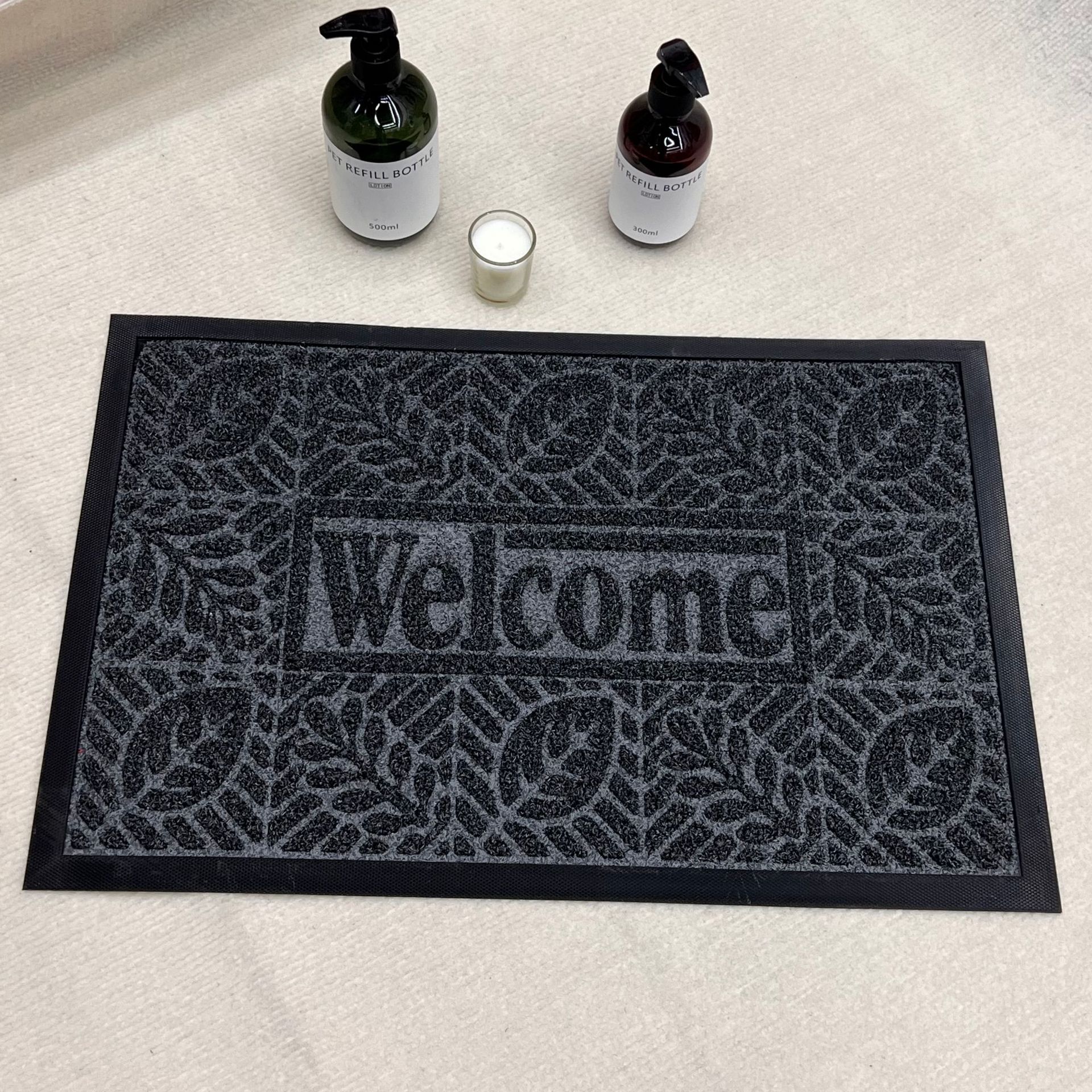 Comercio exterior simple fricción almohadilla de tierra puerta de entrada al aire libre antideslizante almohadilla de pie porche alfombra resistente al desgaste fácil de limpiar