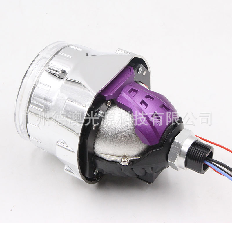 Nuevo láser de un solo automóvil directo LED delantero de lente de doble luz luz de automóvil resaltado automóvil reformado LED delantero 2.5