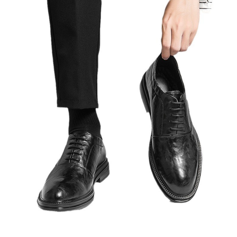 2024 club de verano barquero coreano zapatos de cuero hombre moda moda zapatos casuales transfronterizos británicos zapatos de cuero de punta moda