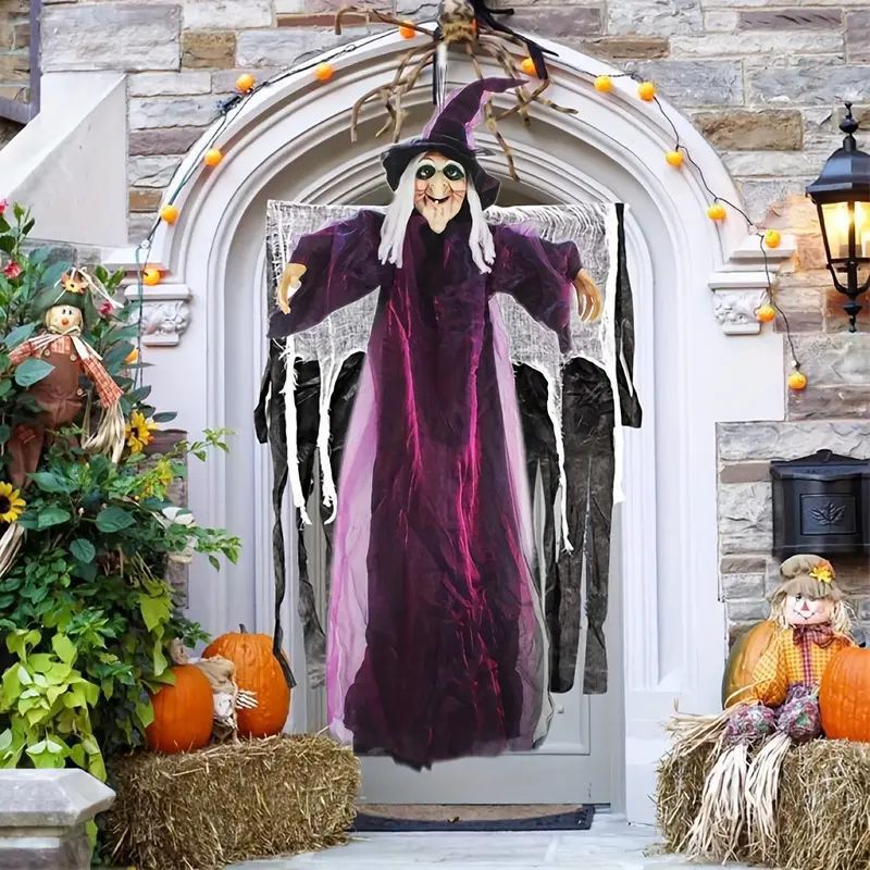 Acrílico de Halloween, personalidad creativa, colgante de bruja, nuevo producto transfronterizo, decoración de espejo retrovisor interior plano, colgante