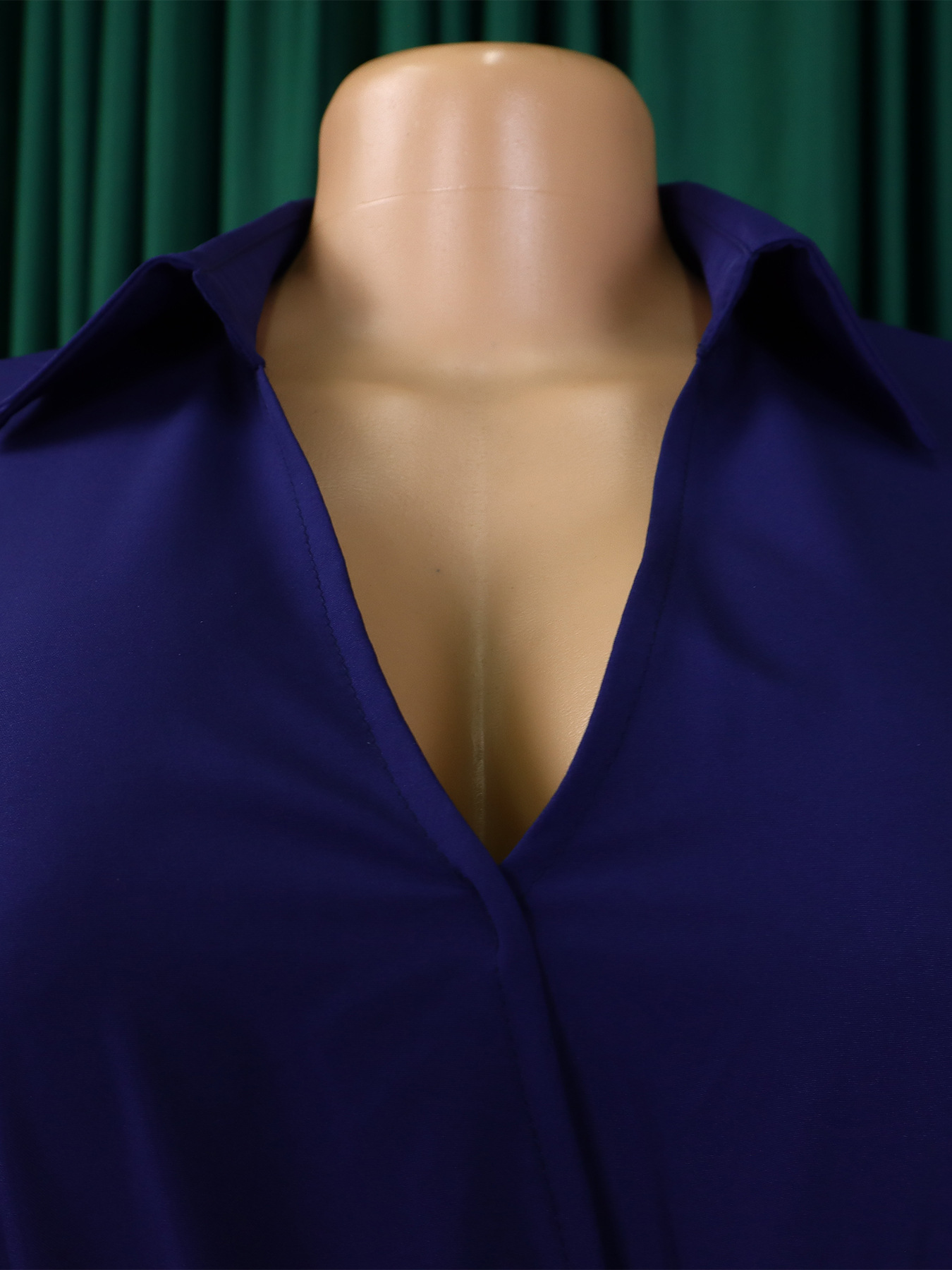 Women's Solid Colour Dress - Fashionable Plus Size Clothing_voghion.com