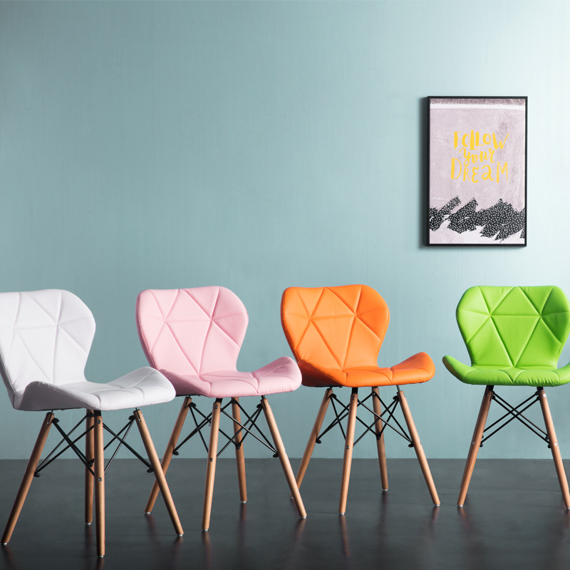 伊姆斯实木蝴蝶椅子北欧现代简约懒人餐椅靠背ins凳子网红化妆r&