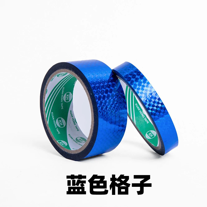 Directo de fábrica cinta de color brillante DIY etiqueta hecha a mano cinta láser de encaje de Oro Plata paquete verde