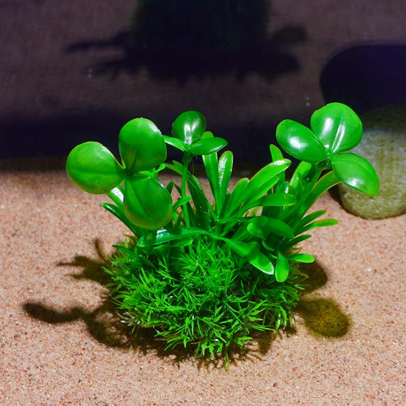 Simulación de césped pequeño paisaje acuático pequeños adornos suministros de acuario al por mayor paisajismo acuario plástico hierba de agua hierba falsa decoración de plantas