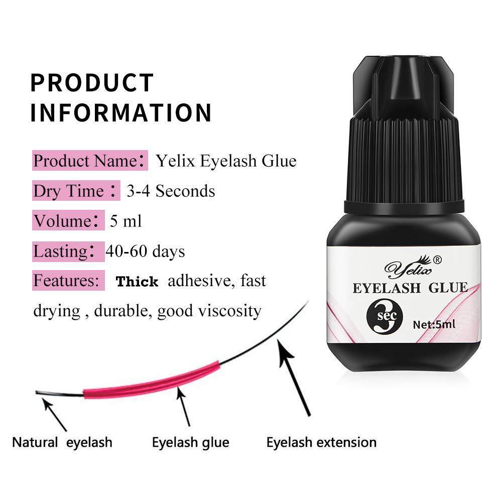 Fábrica de belleza sin irritación 5ml natural 3 segundos secado rápido permanente falso pestañas especiales injerto pegamento de pestañas al por mayor