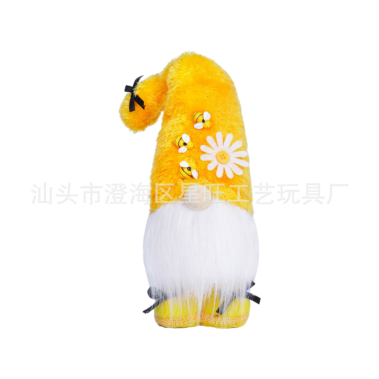 Fiesta de la abeja personalizada Muñeca Rudolph de pierna larga postura sentada muñeca sin rostro decoración de anciano enano