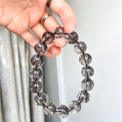 証明書付きメーカー卸売ギフトボックス黒髪クリスタルストーンブレスレット男性と女性のためのブラジル転送黒髪幸運
