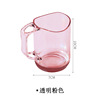 Transparent mouthwash, cup, plastic toothbrush with glass for beloved