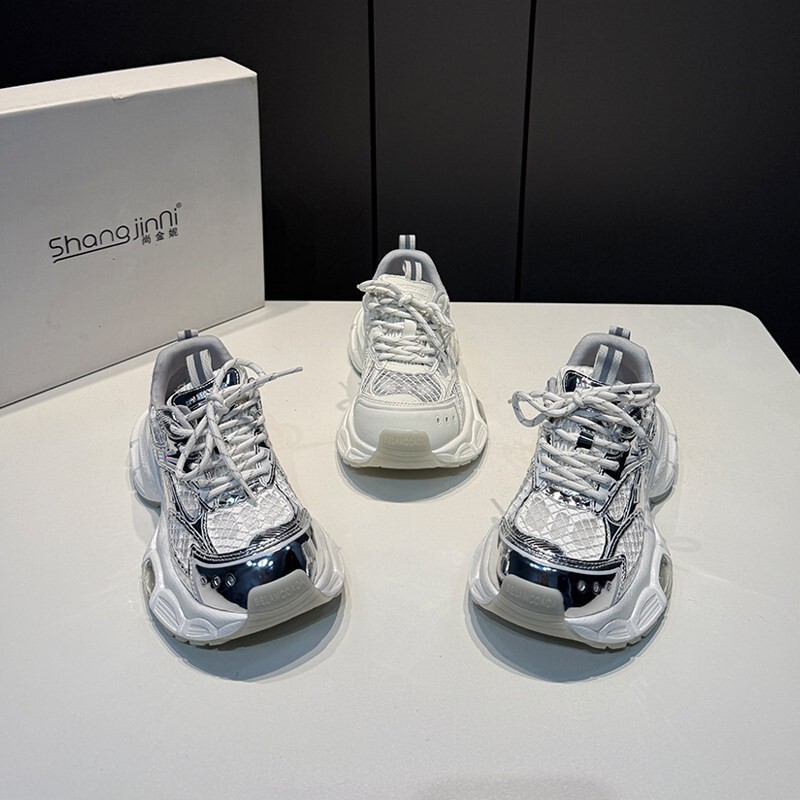 2026 Summer New Style Thick-Soled Breathable Mesh Dad Shoes for Women, Versatile Air-Cushioned Lace-Up Height-Increasing Casual Shoes for Petite Individuals 2026 Summer New Style Thick-Soled Breathable Mesh Dad Shoes for Women, Versatile Air-Cushioned Lace-Up Height-Increasing Casual Shoes for Petite Individuals